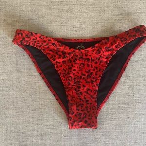 Aria Bikini Bottom in Cherry Cheetah